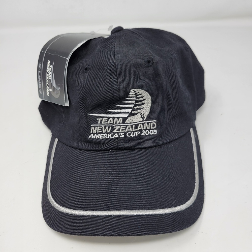 Team New Zealand America's Cup 2003 Line 7 Cap Navy Blue Piped Strapback Hat NWT